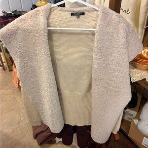 Women's Cream Cardigan Sweater